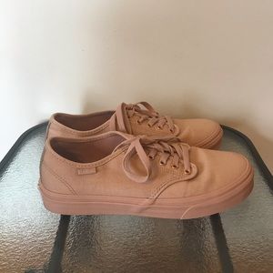 Rose Gold vans with laces